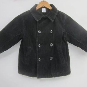 Gymboree Girls 3 Black Long Sleeve Cotton Corduroy Button Front Jacket Lined